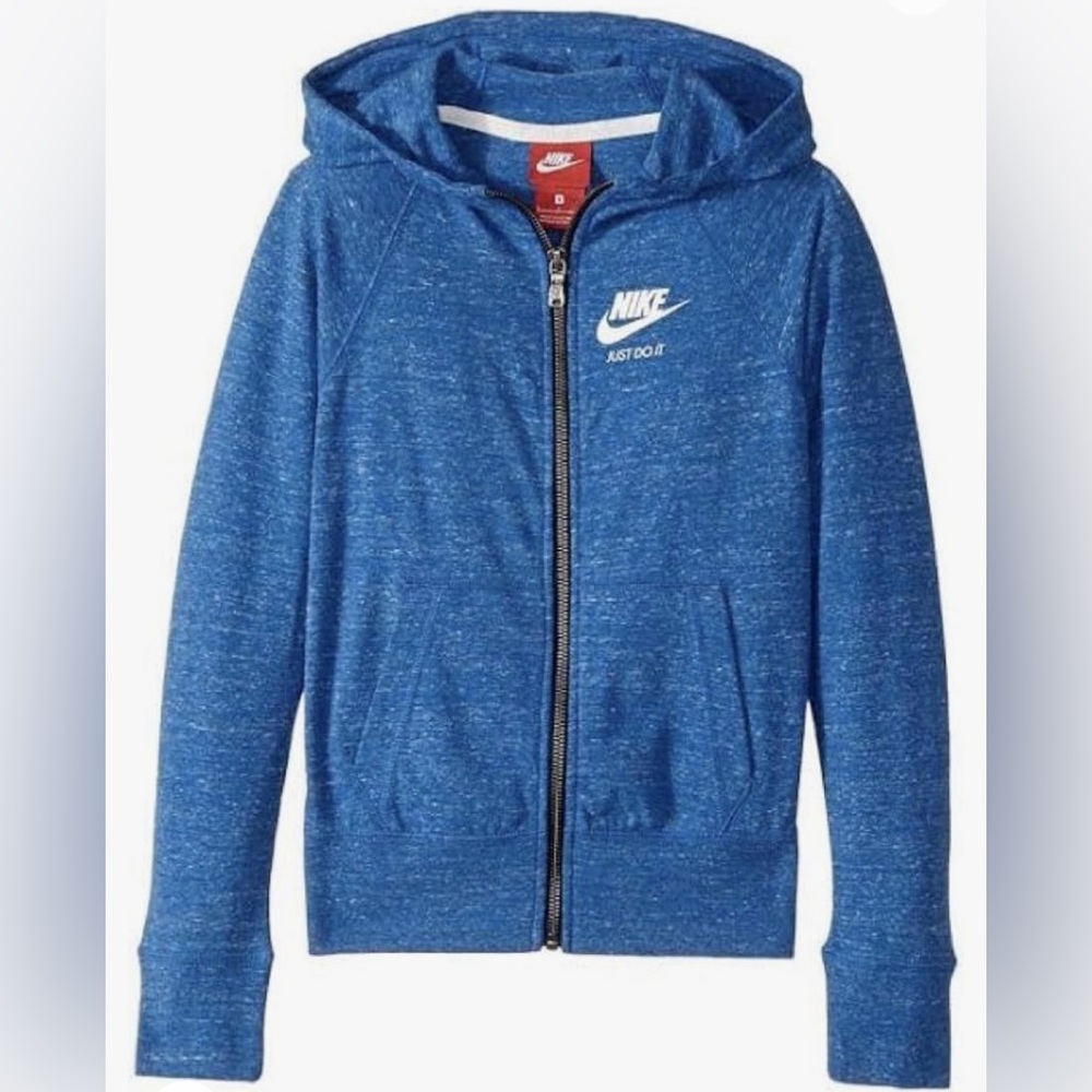 Nike Sportswear Gym Vintage Brand Heather Blue Hoodie